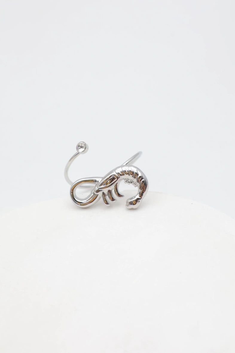 Bague en acier inoxydable ajustable - ARGENT