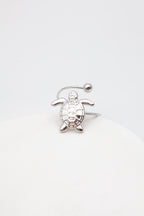 Bague en acier inoxydable ajustable - ARGENT