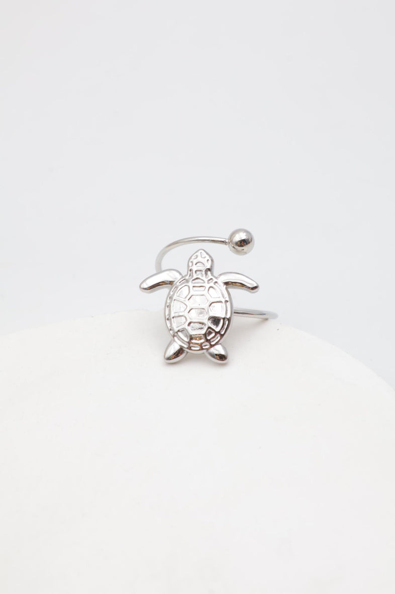 Bague en acier inoxydable ajustable - ARGENT
