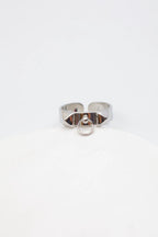 Bague en acier inoxydable ajustable - ARGENT