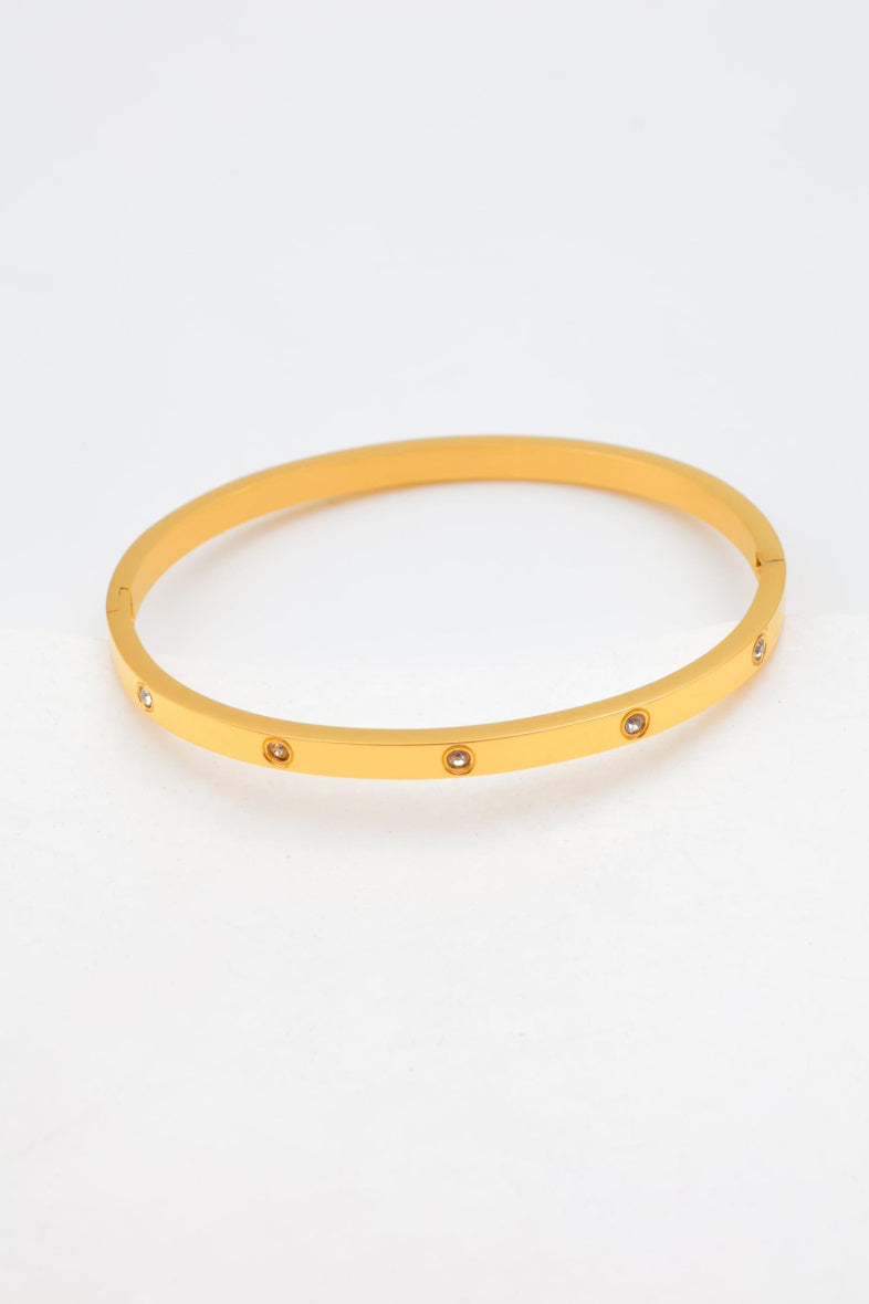 Bracelet jonc en acier inoxydable - DORÉ