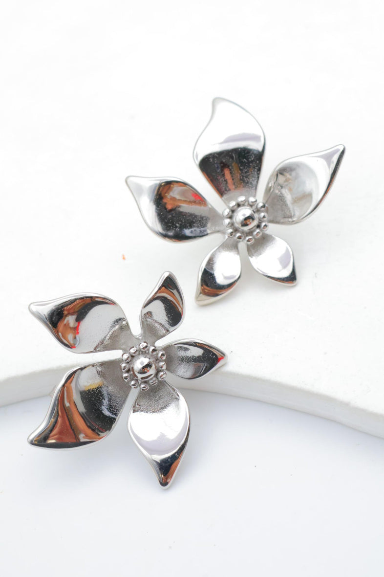 Boucles d'oreilles en acier inoxydable - ARGENT
