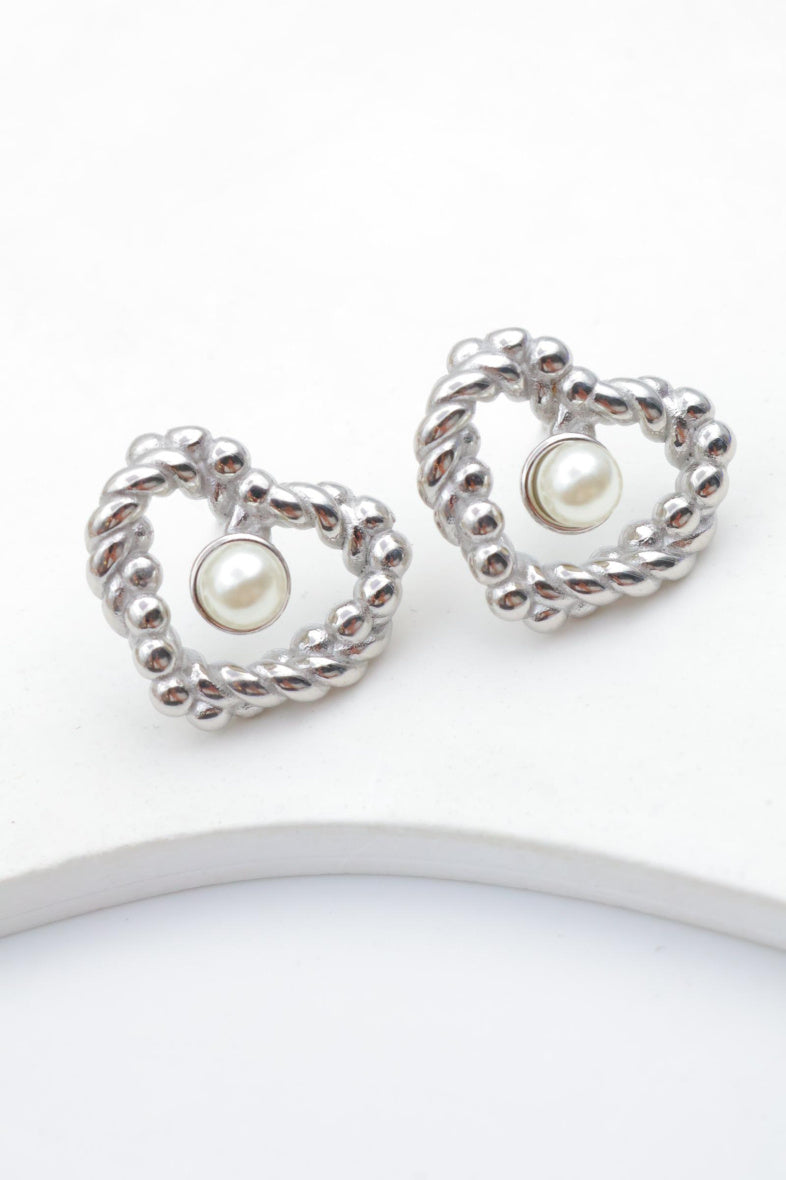 Boucles d'oreilles en acier inoxydable - ARGENT