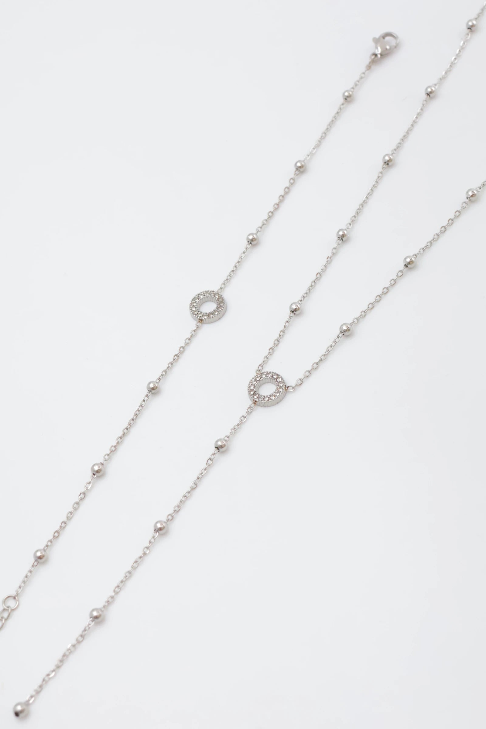 Parure de bijoux en acier inoxydable - ARGENT