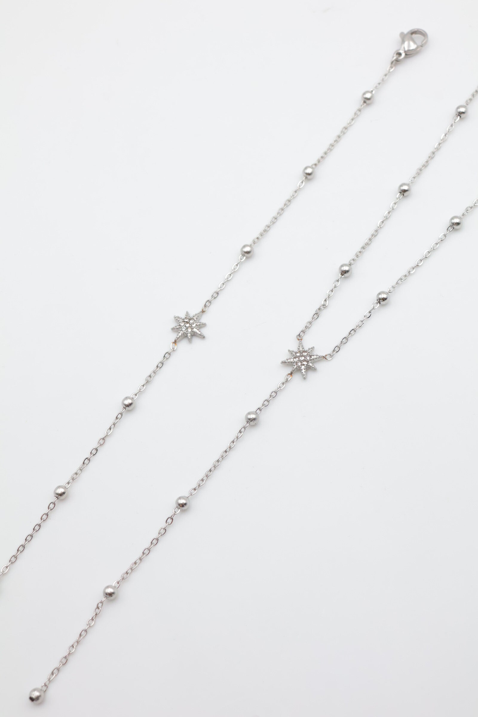 Parure de bijoux en acier inoxydable - ARGENT