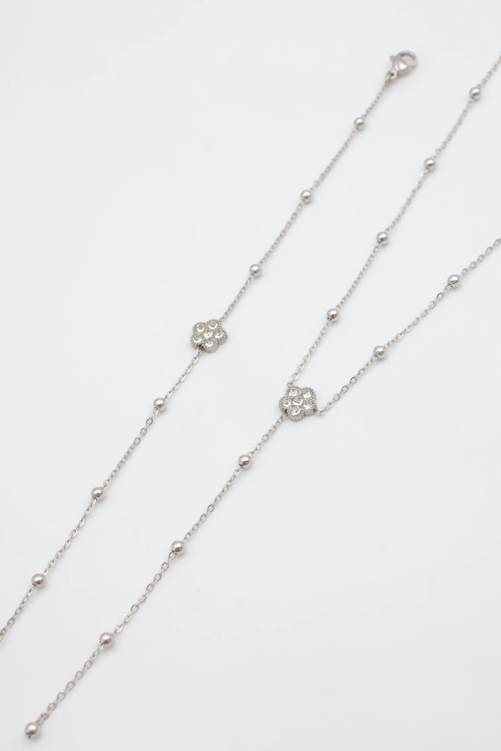 Parure de bijoux en acier inoxydable - ARGENT