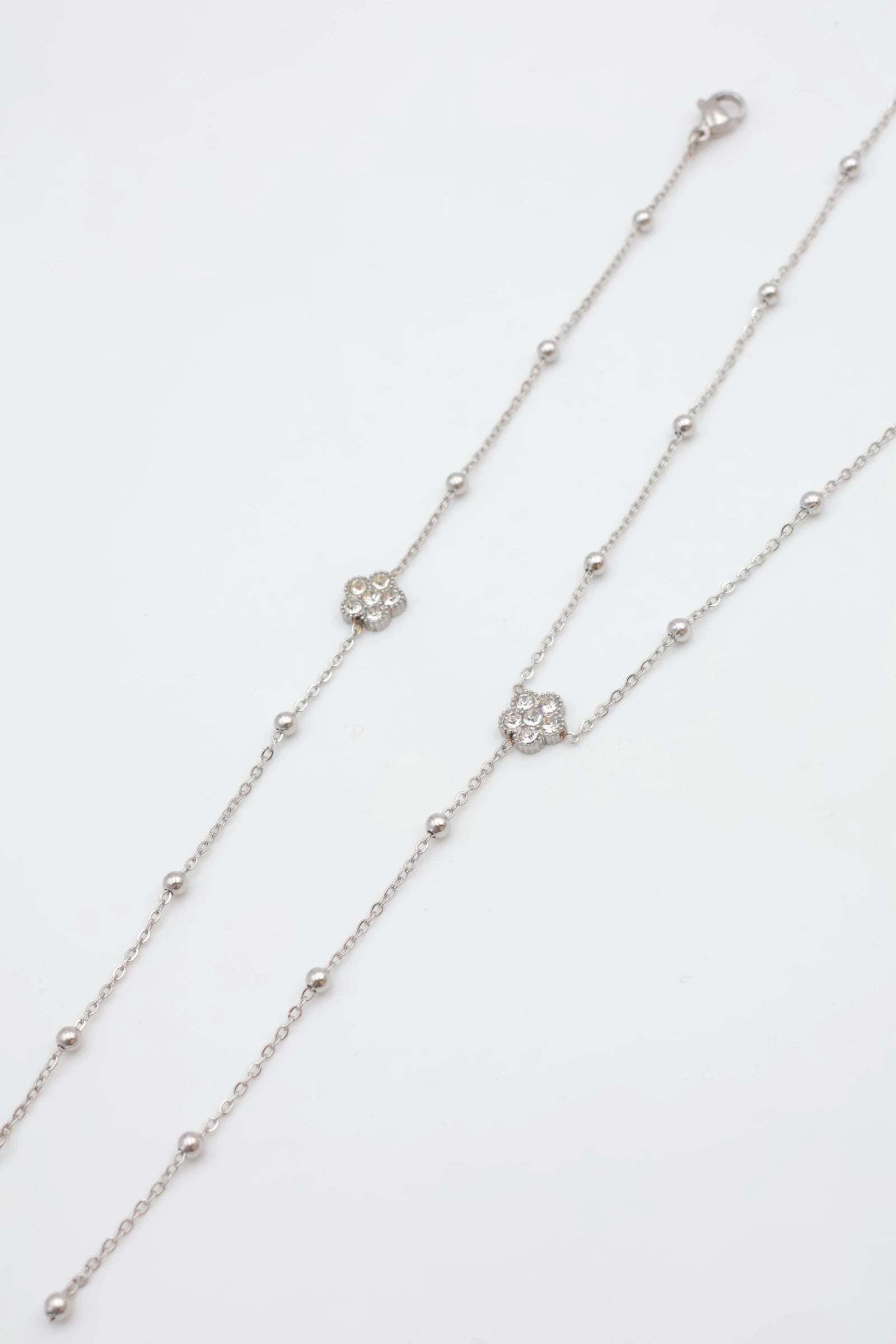 Parure de bijoux en acier inoxydable - ARGENT