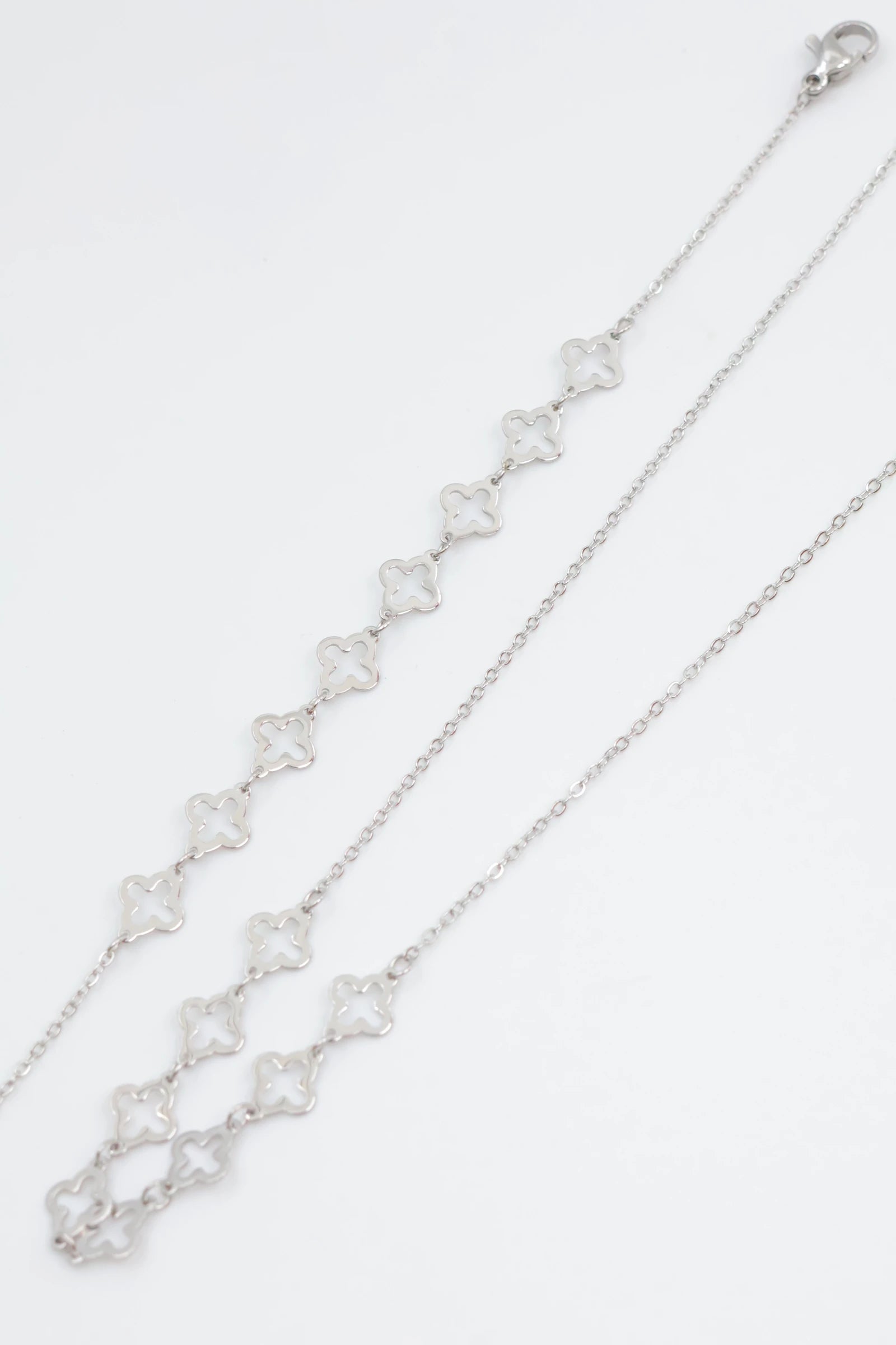 Parure de bijoux en acier inoxydable - ARGENT
