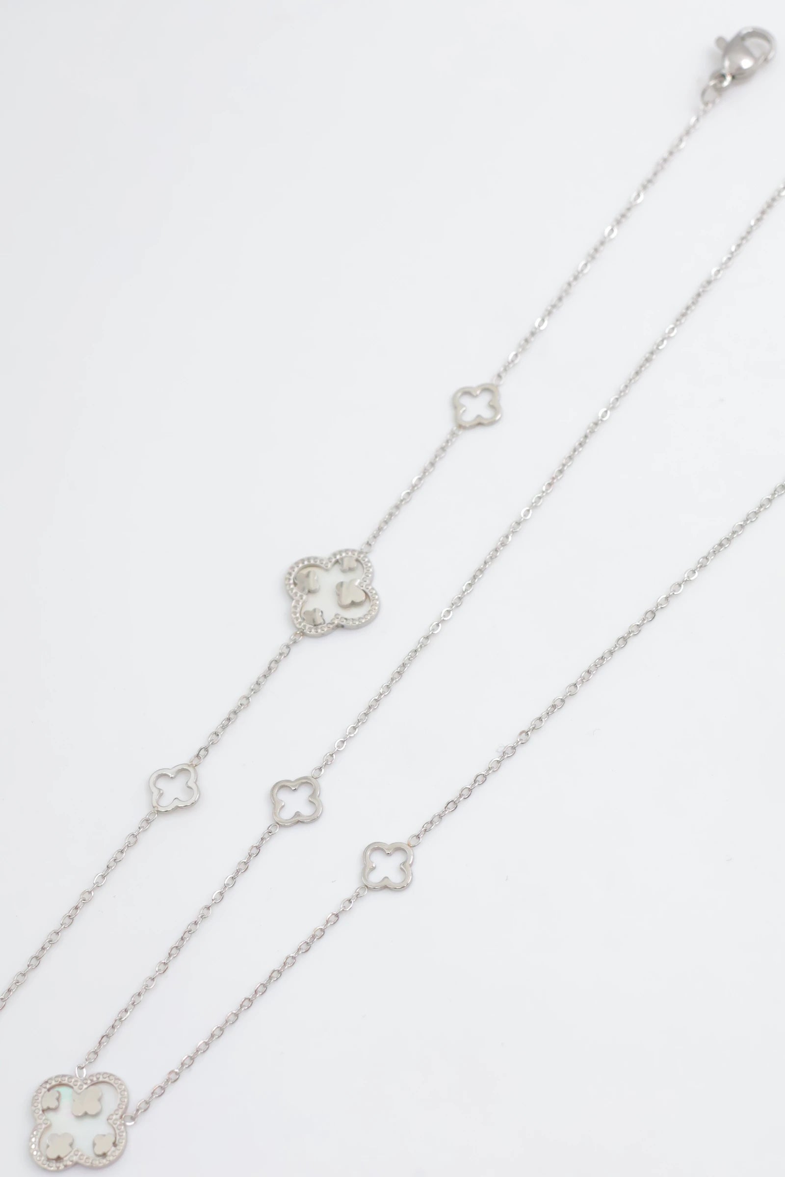 Parure de bijoux en acier inoxydable - ARGENT