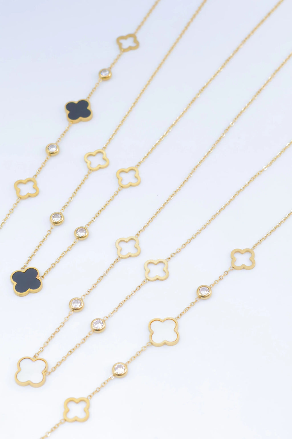Parure de bijoux en acier inoxydable - BLANC