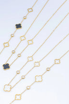 Parure de bijoux en acier inoxydable - BLANC