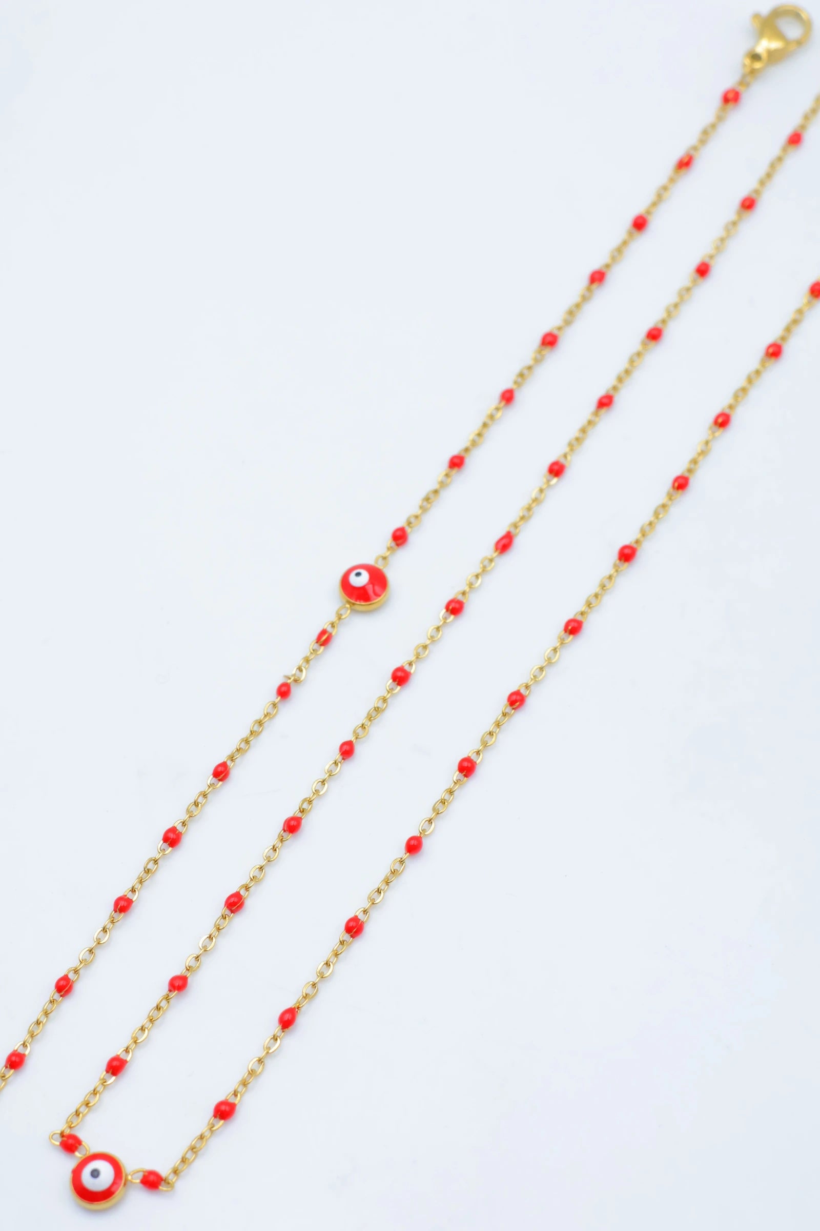 Parure de bijoux en acier inoxydable - ROUGE