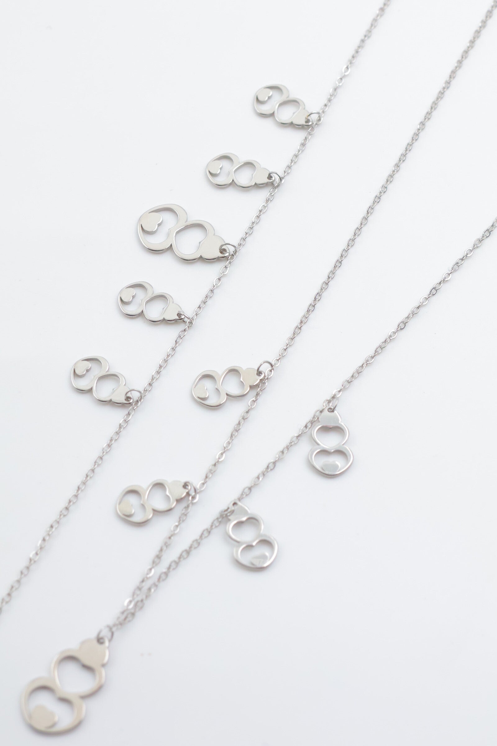 Parure de bijoux en acier inoxydable - ARGENT
