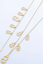 Parure de bijoux en acier inoxydable - DORÉ