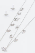 Parure de bijoux en acier inoxydable - ARGENT