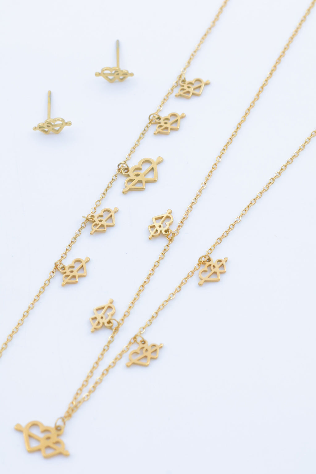 Parure de bijoux en acier inoxydable - DORÉ