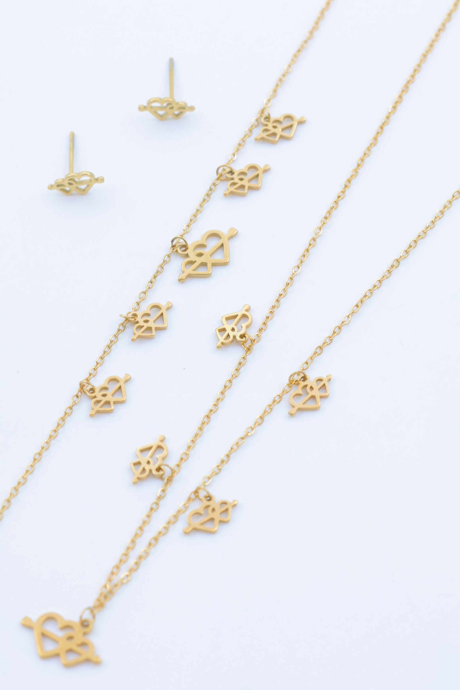 Parure de bijoux en acier inoxydable - DORÉ