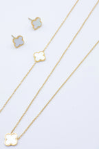 Parure de bijoux en acier inoxydable - BLANC