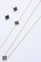 Parure de bijoux en acier inoxydable - NOIR
