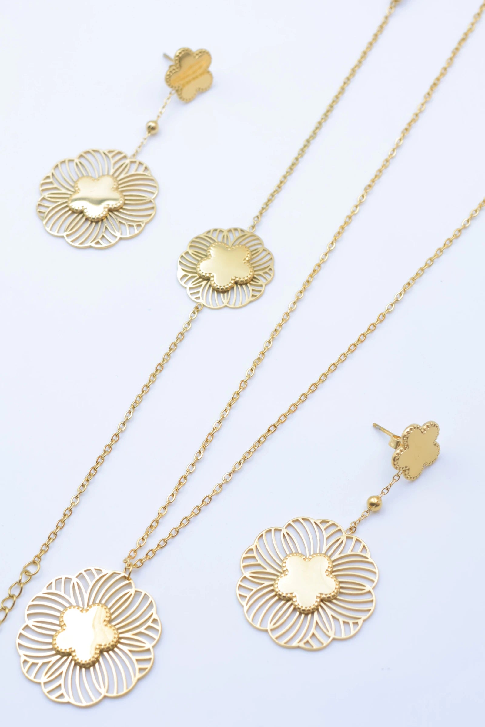 Parure de bijoux en acier inoxydable - DORÉ