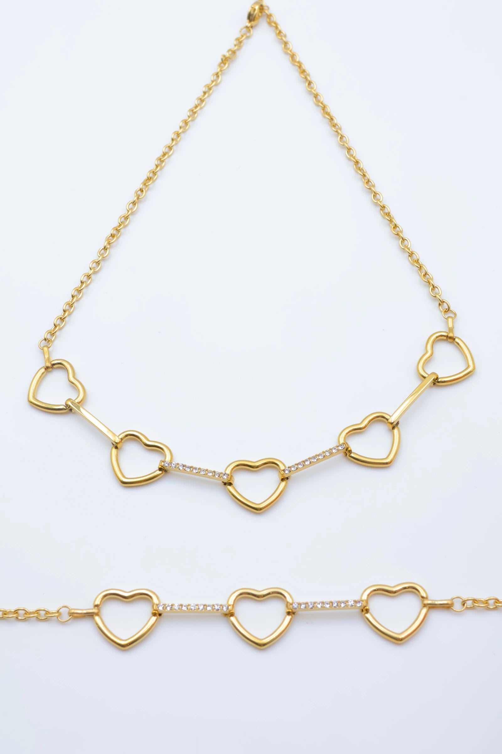 Parure de bijoux en acier inoxydable - DORÉ