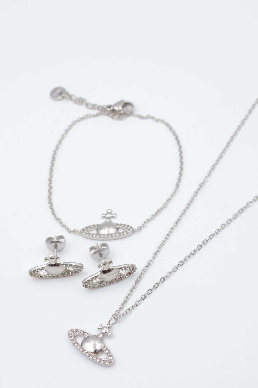 Parure de bijoux en acier inoxydable - ARGENT