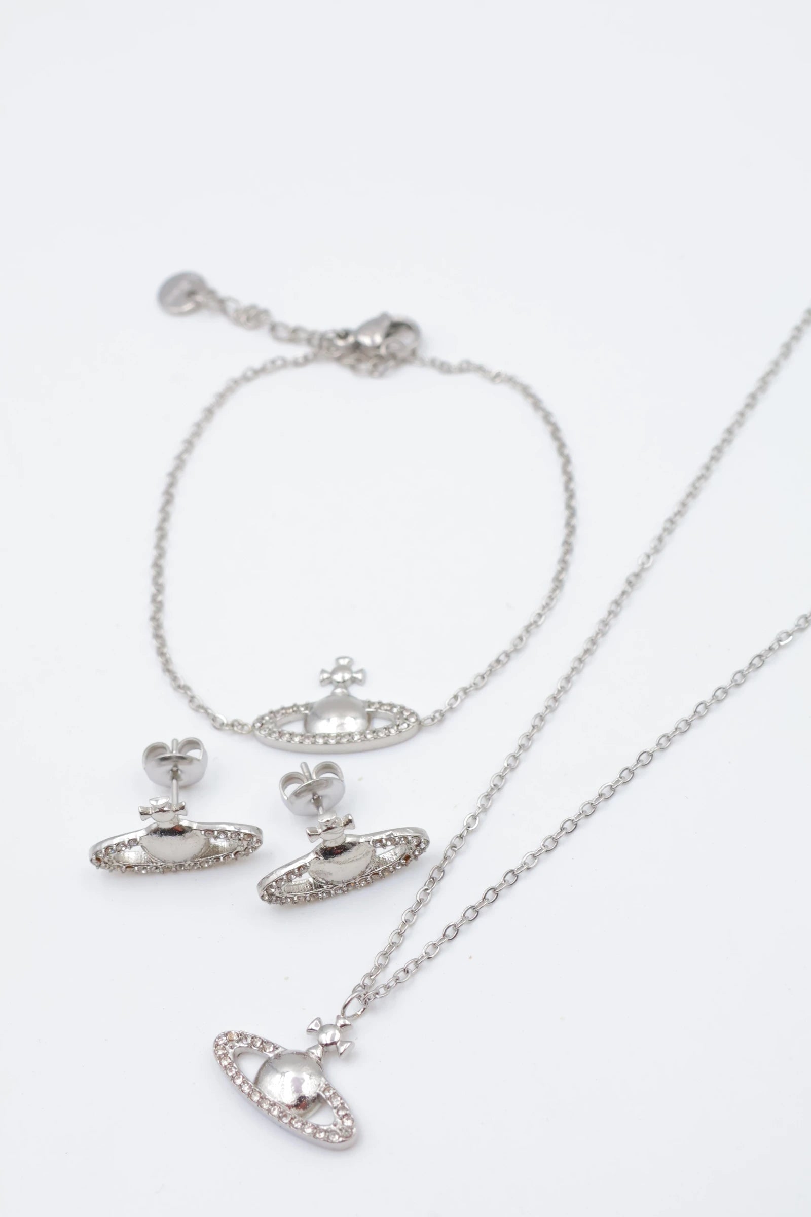 Parure de bijoux en acier inoxydable - ARGENT