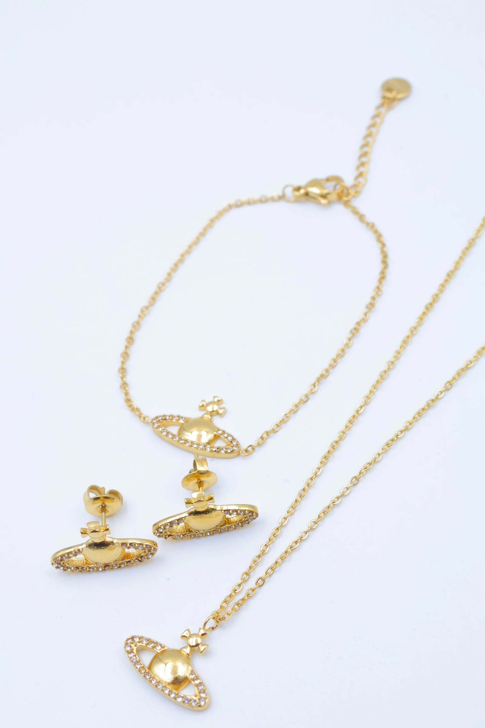 Parure de bijoux en acier inoxydable - DORÉ