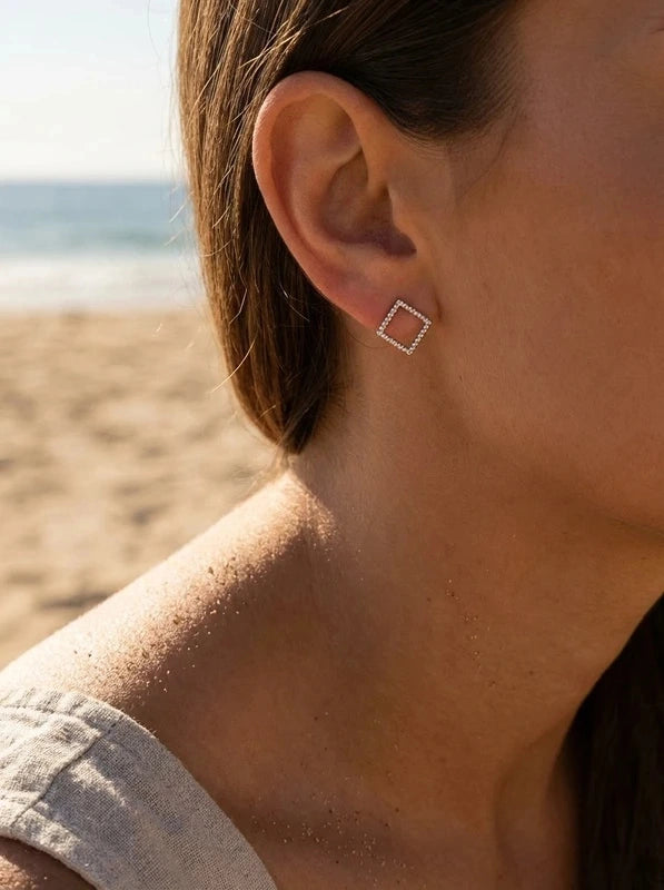Boucles d’oreilles en acier inoxydable