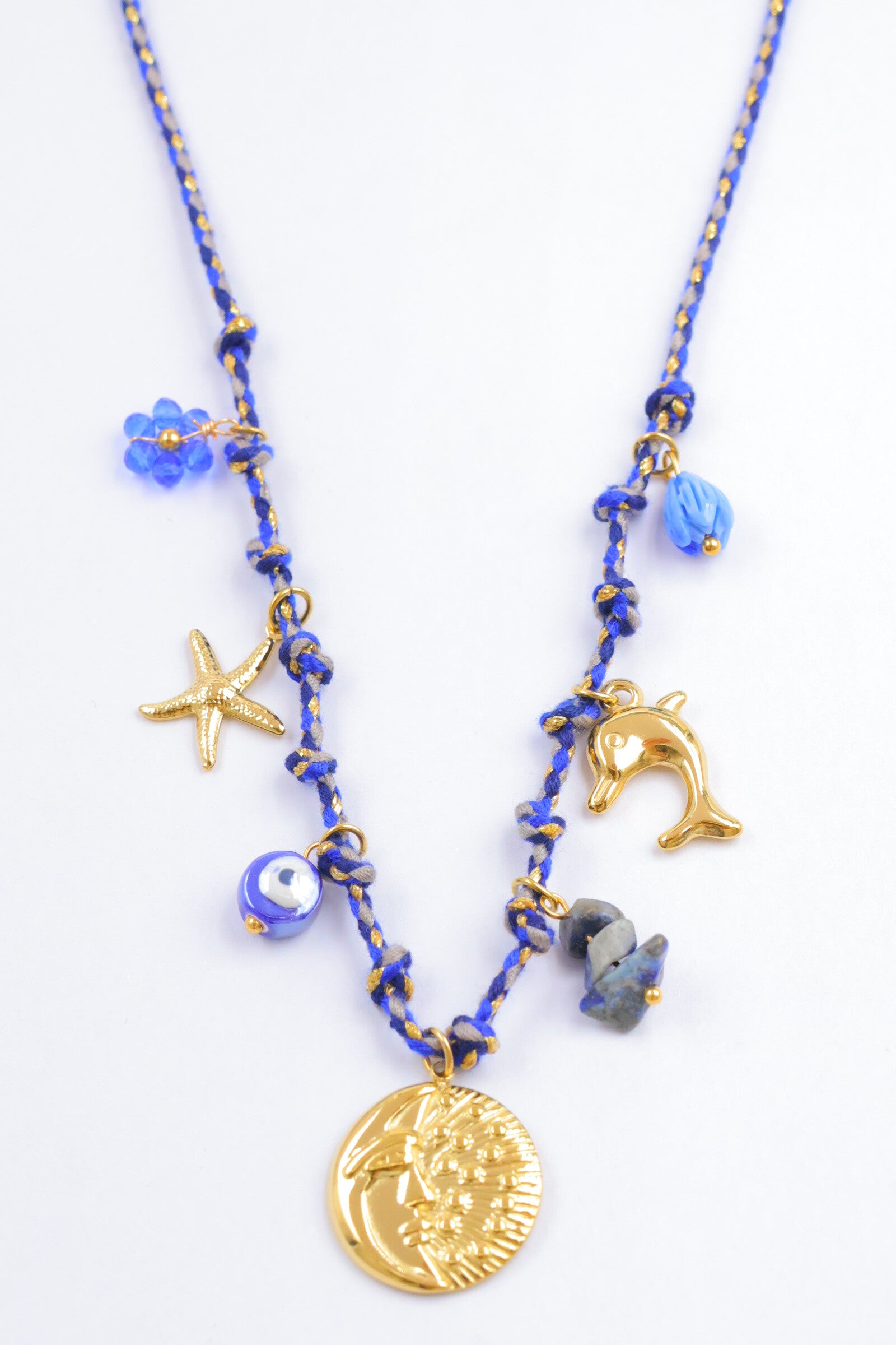 Collier - Acier Inoxydable - BLEU