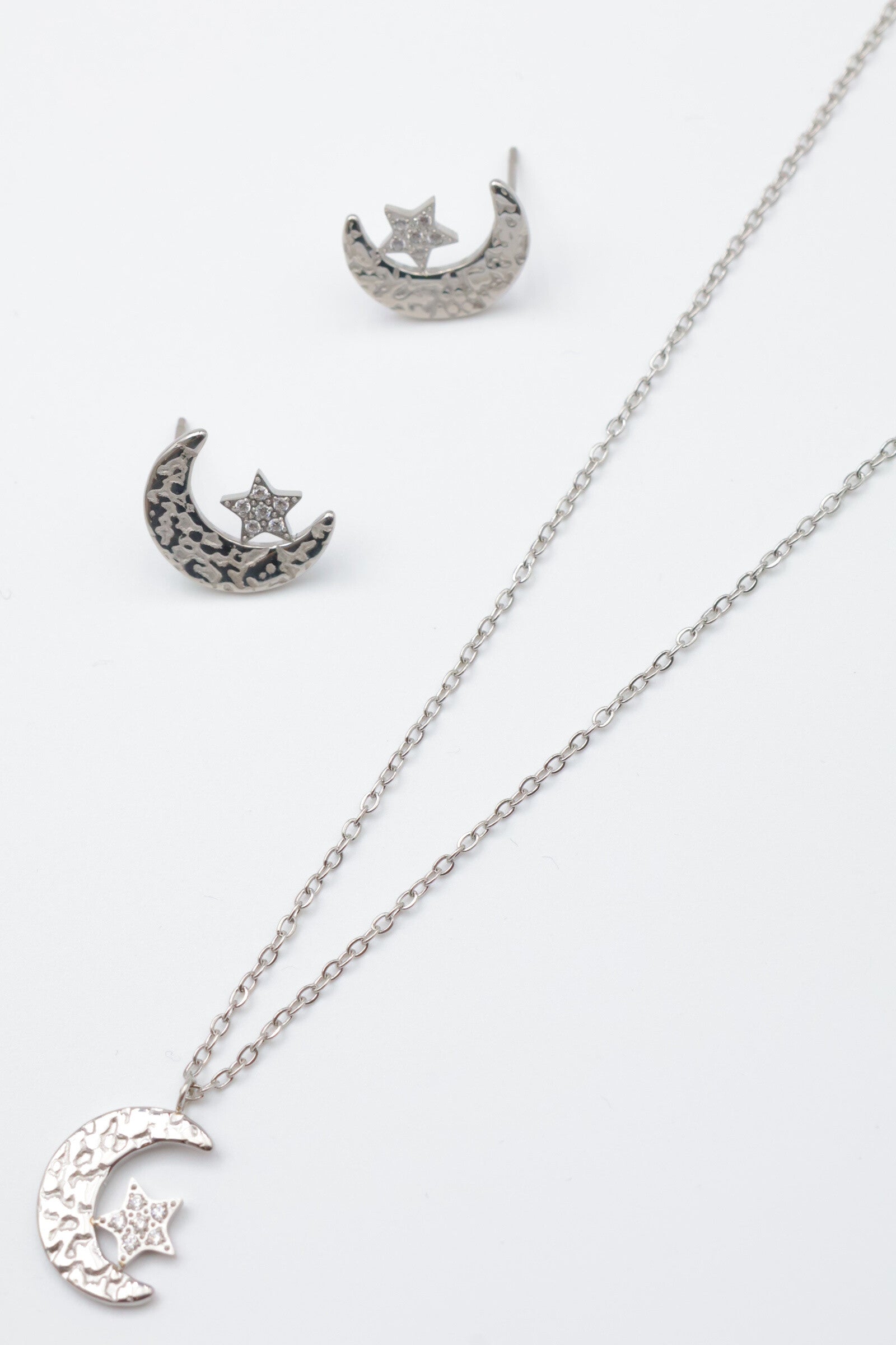 Parure de bijoux en acier inoxydable - ARGENT