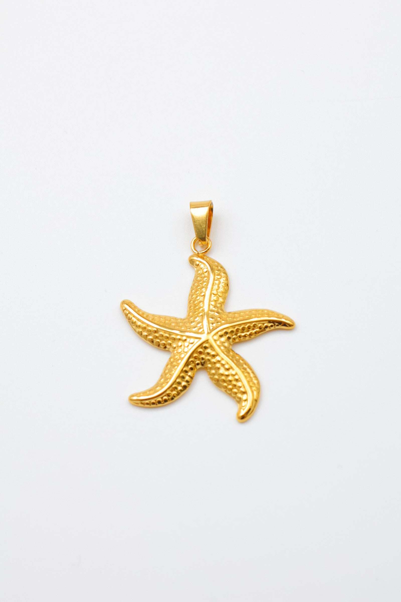 Pendentif étoile de mer en acier inoxydable - DORÉ