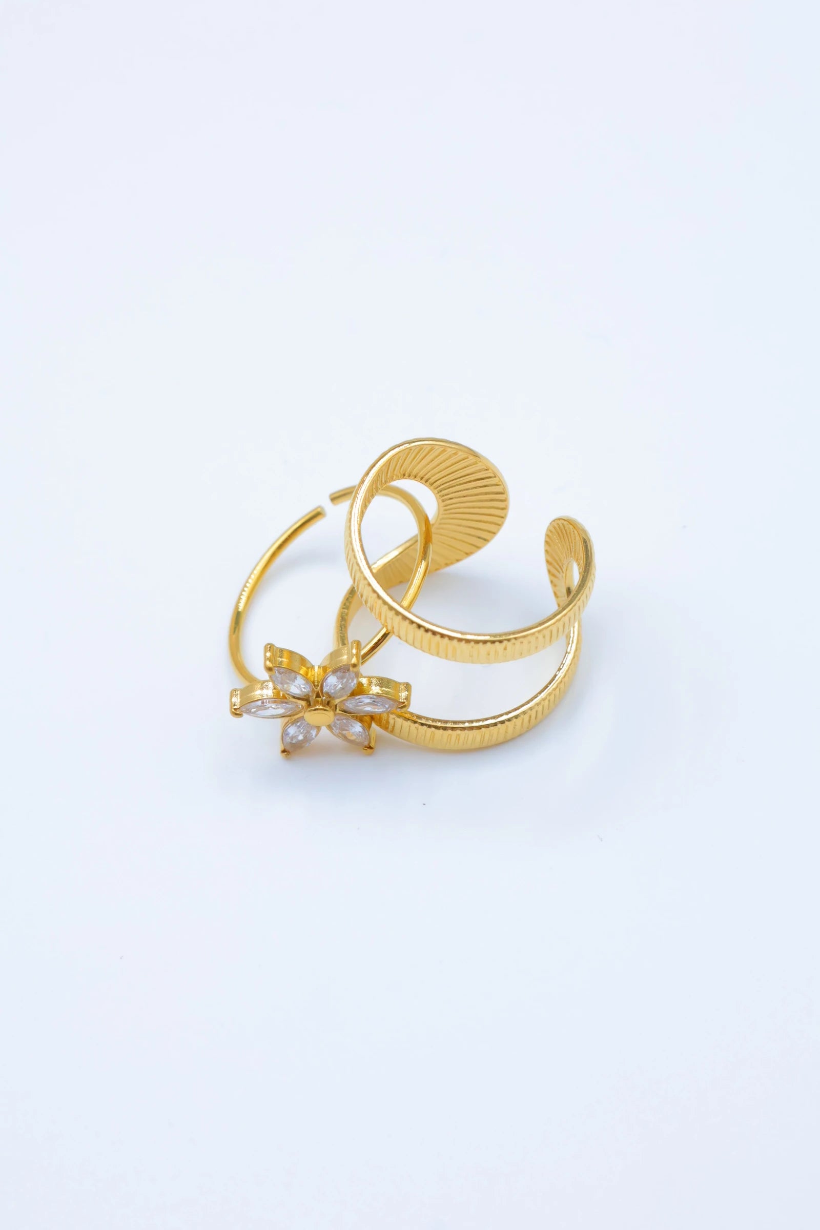 Bague ajustable en acier inoxydable - BLANC