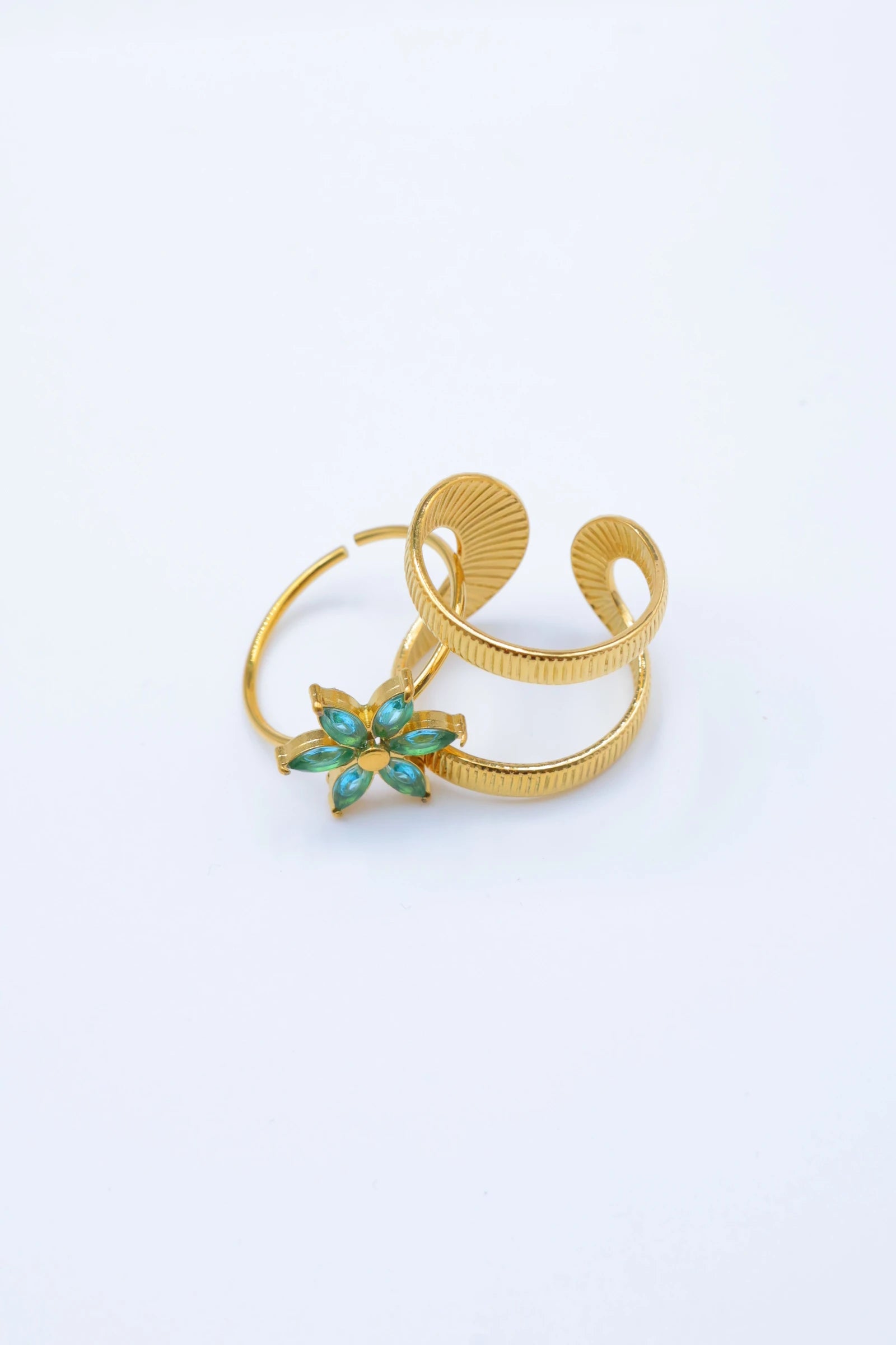 Bague ajustable en acier inoxydable - BLEU