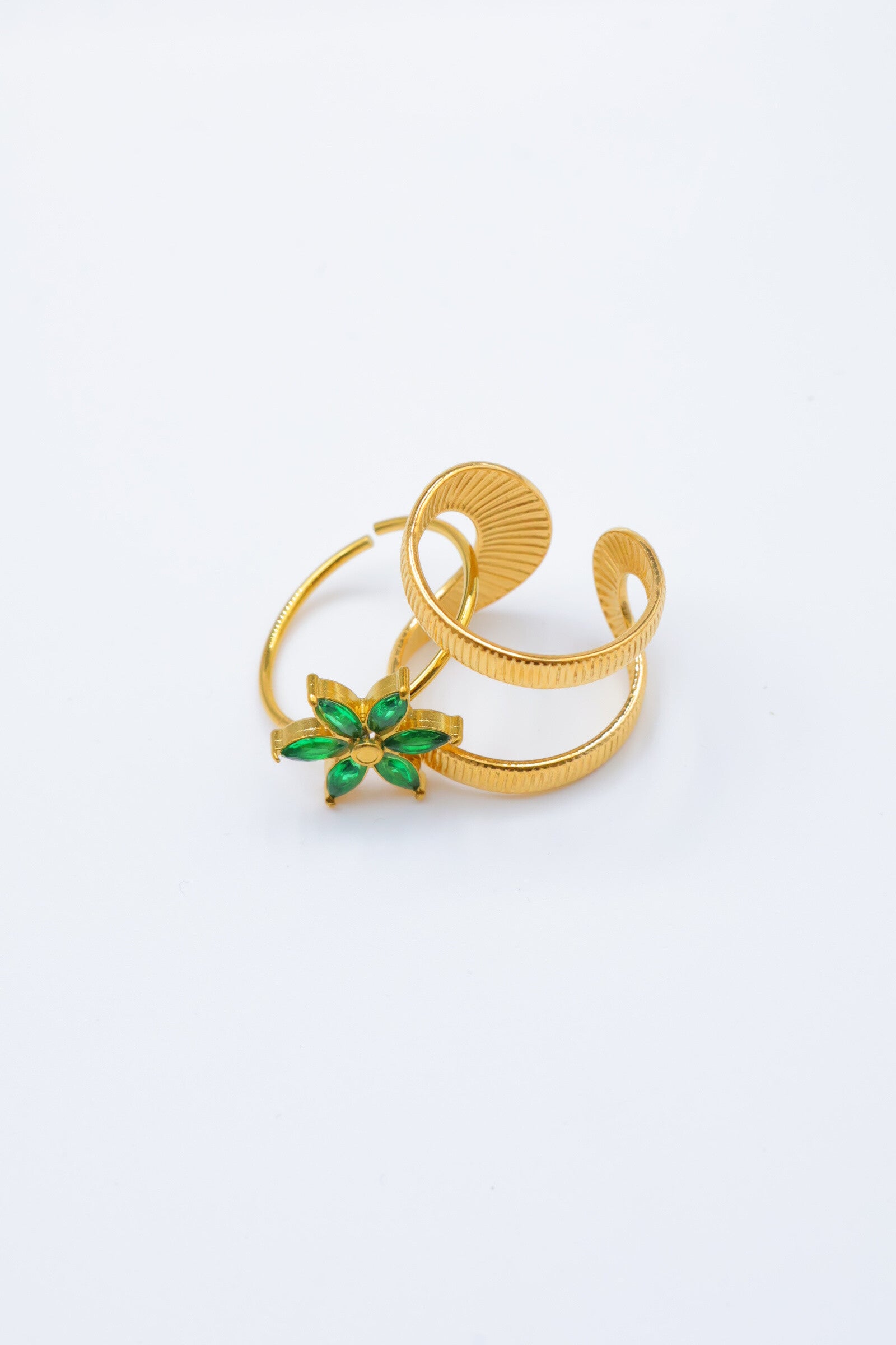Bague ajustable en acier inoxydable - VERT