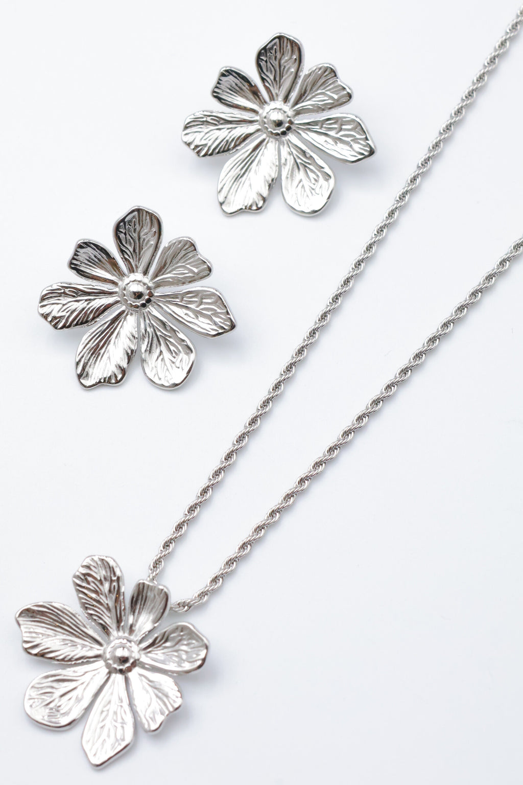 Parure de bijoux en acier inoxydable - ARGENT