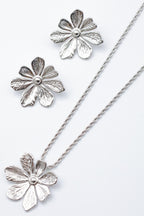 Parure de bijoux en acier inoxydable - ARGENT