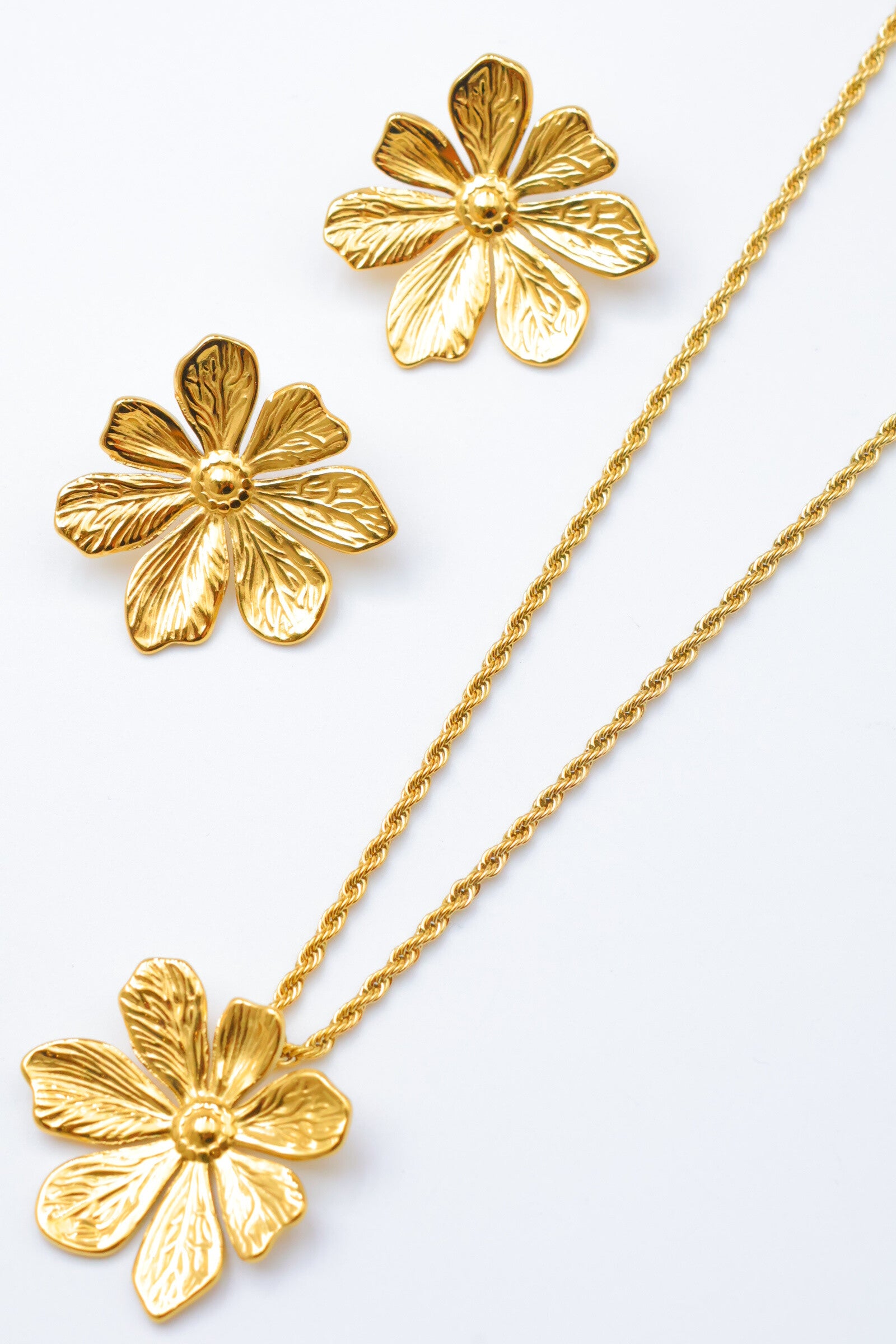 Parure de bijoux en acier inoxydable - DORÉ
