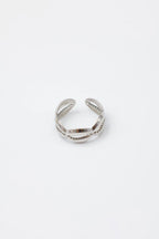 Bague ajustable en acier inoxydable - ARGENT