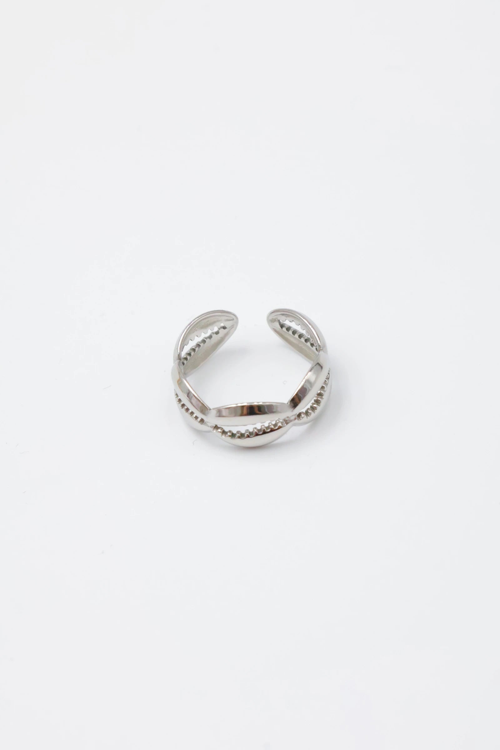 Bague ajustable en acier inoxydable - ARGENT