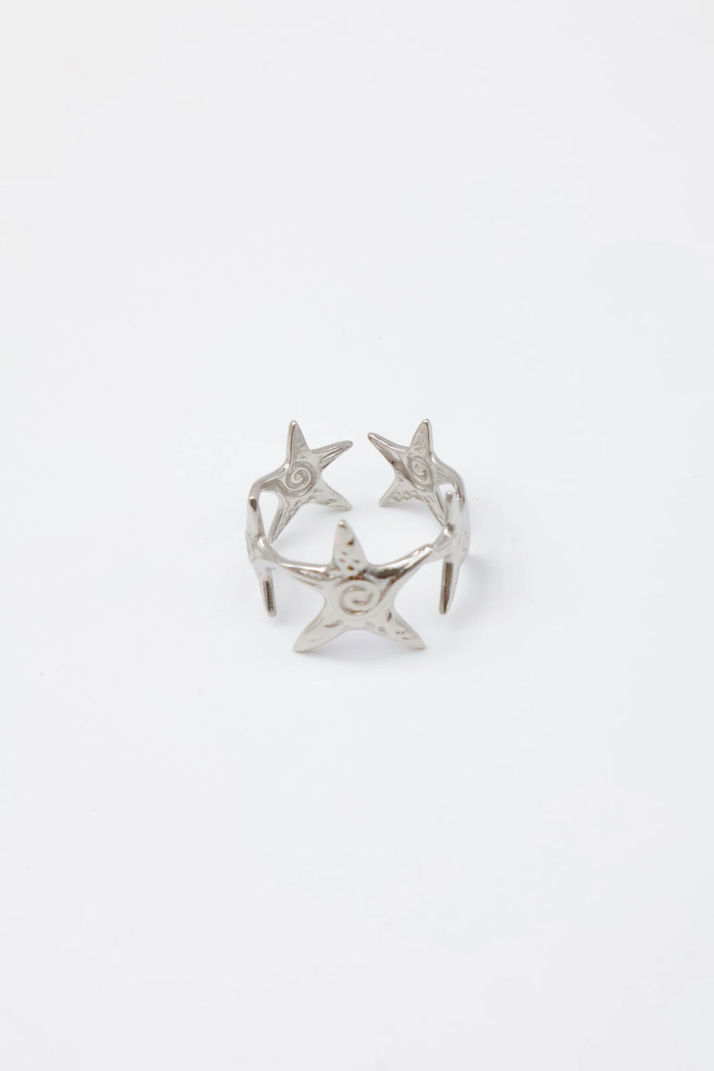 Bague ajustable en acier inoxydable - ARGENT