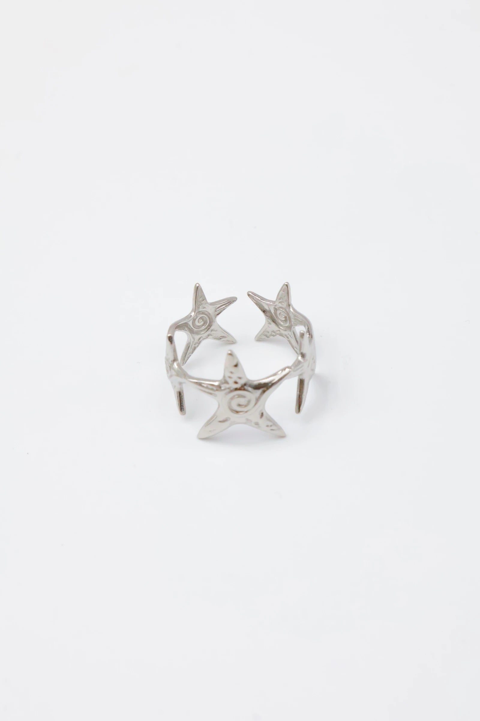Bague ajustable en acier inoxydable - ARGENT