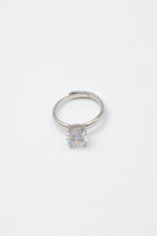 Bague ajustable en acier inoxydable - ARGENT