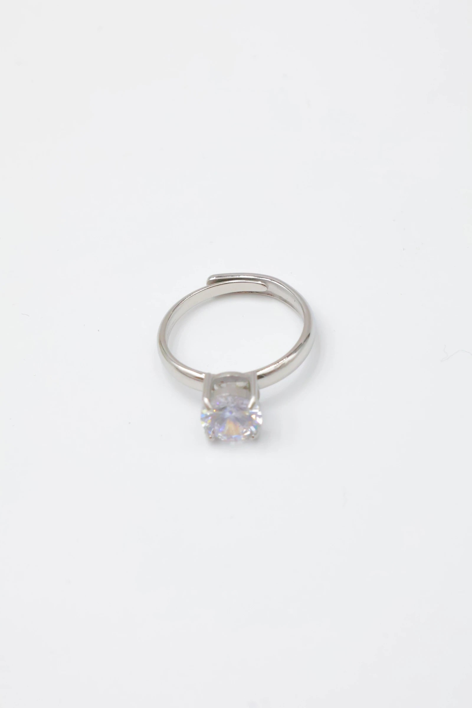 Bague ajustable en acier inoxydable - ARGENT