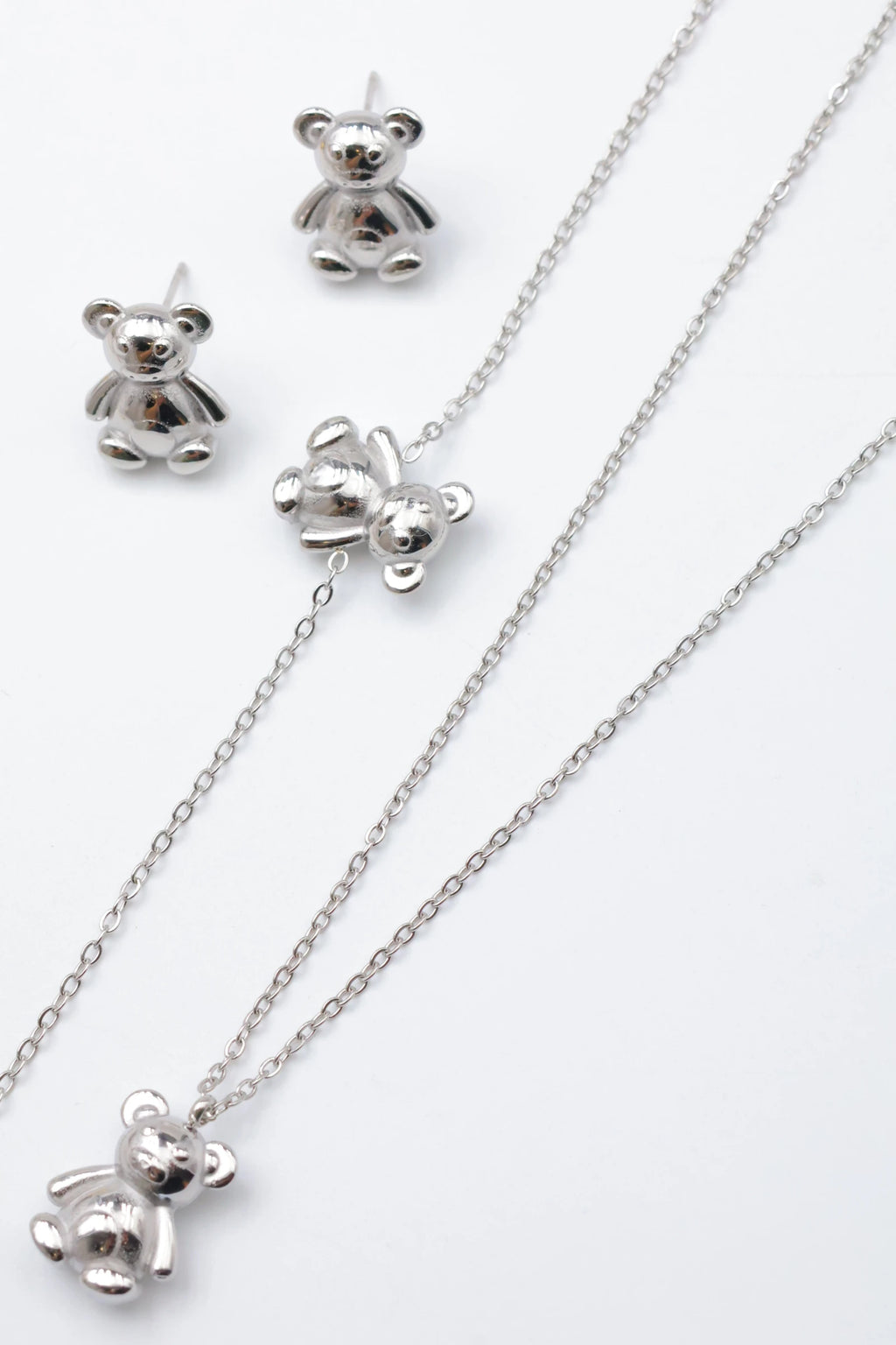 Parure de bijoux en acier inoxydable - ARGENT