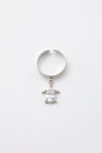 Bague ajustable en acier inoxydable - ARGENT