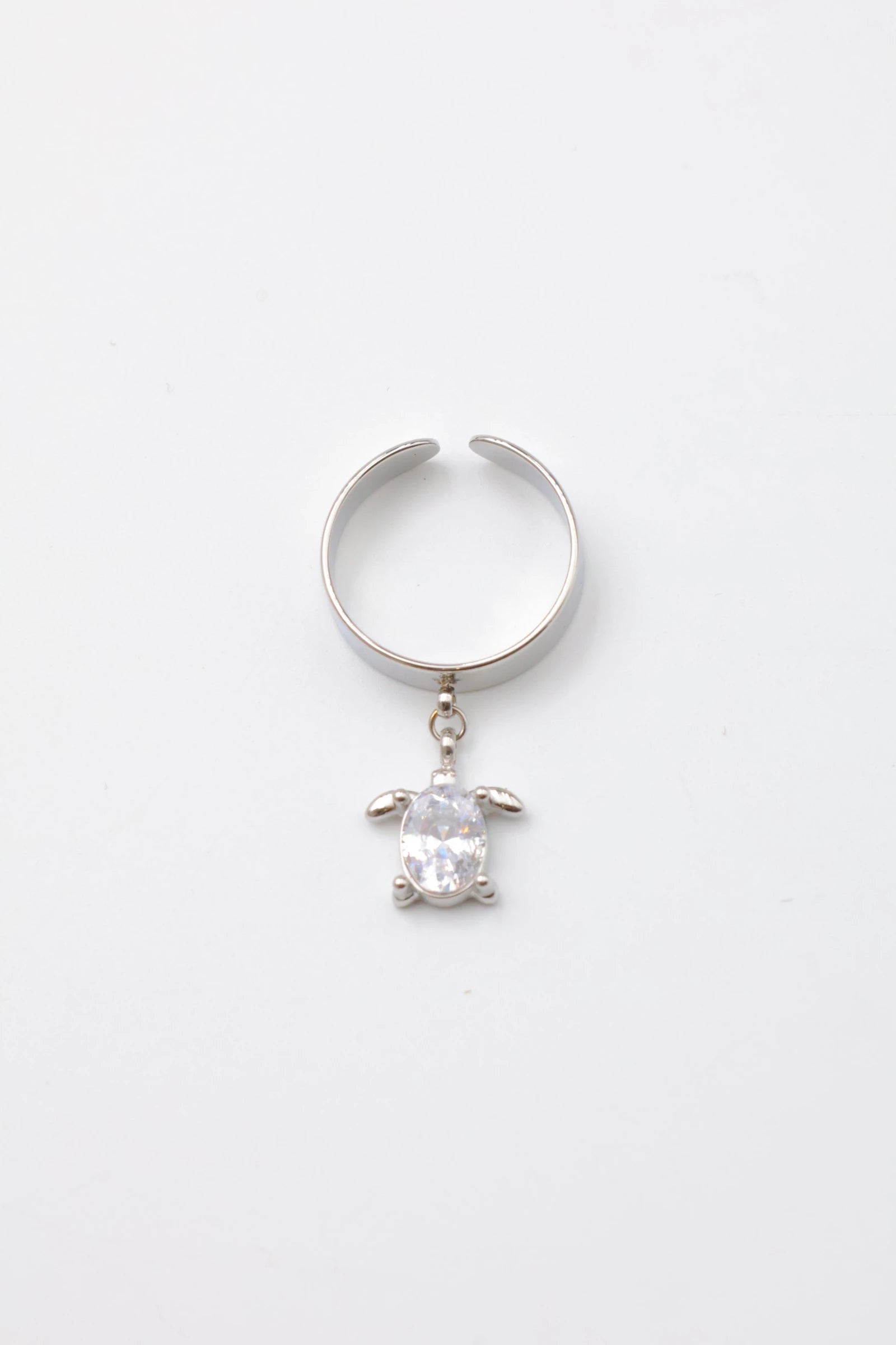 Bague ajustable en acier inoxydable - ARGENT