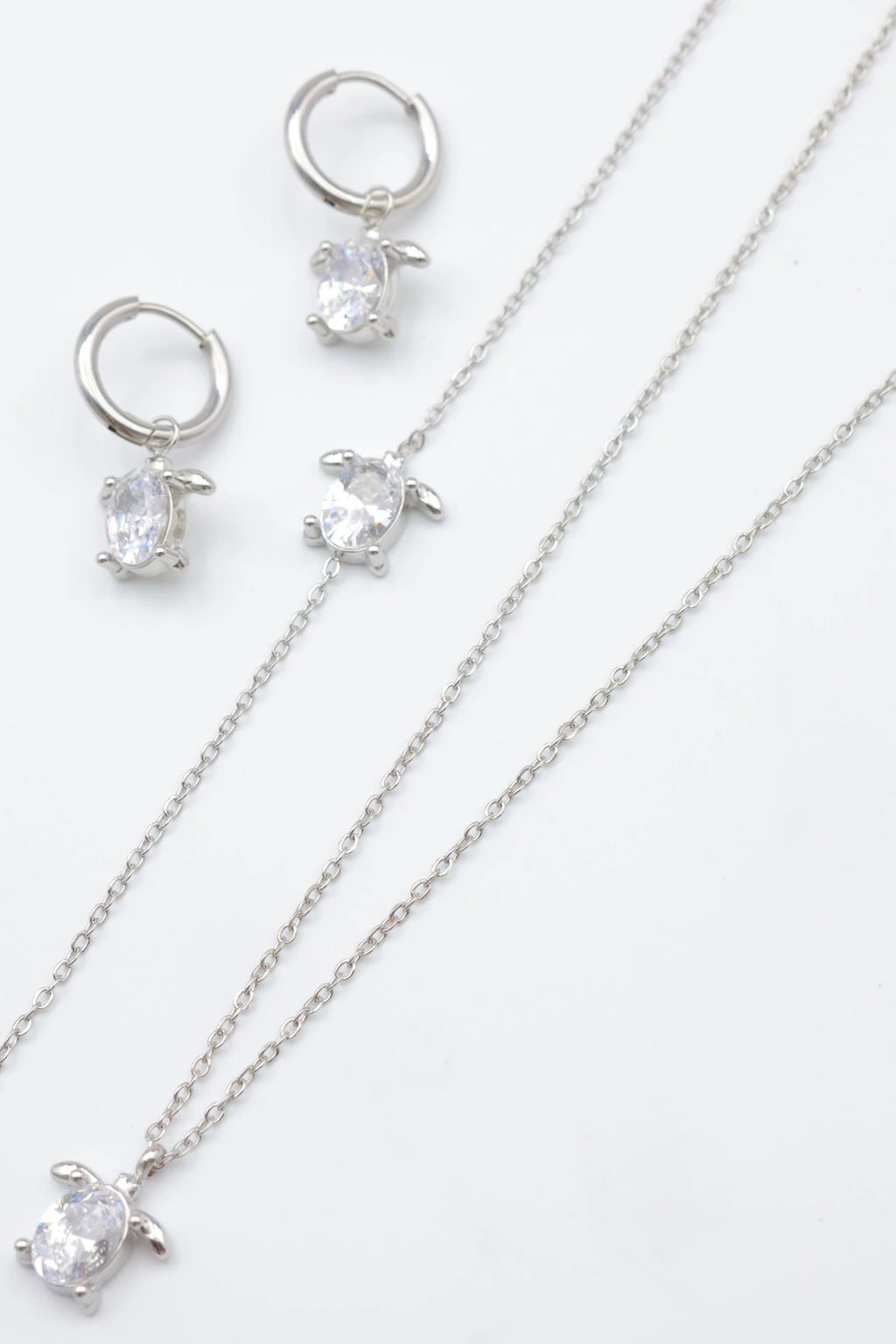 Parure de bijoux en acier inoxydable - ARGENT