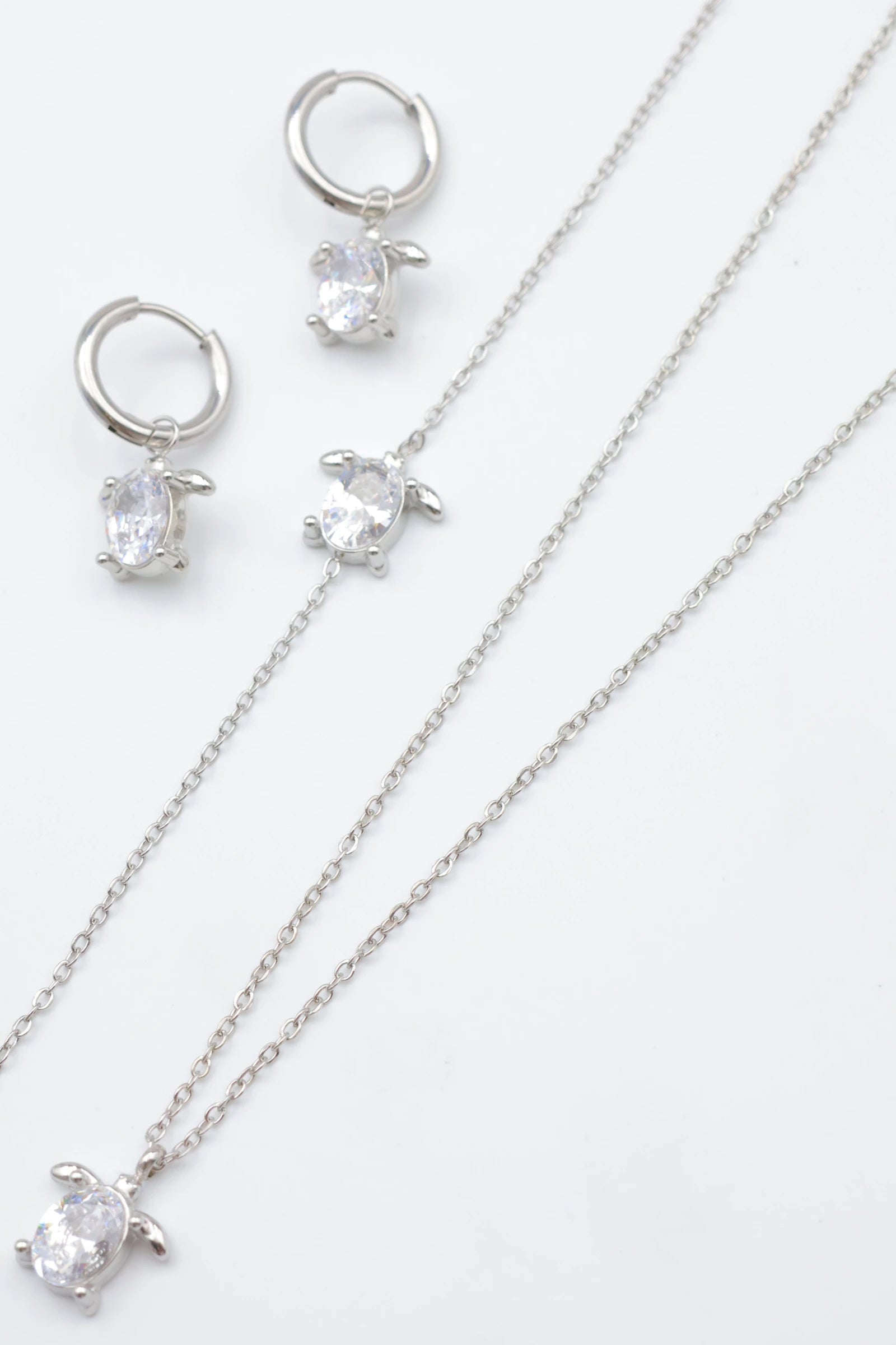 Parure de bijoux en acier inoxydable - ARGENT