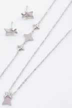 Parure de bijoux en acier inoxydable - ARGENT